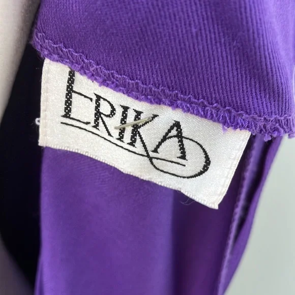 Vintage 80s 90s Purple Sheath Dress - Picture 4 of 5